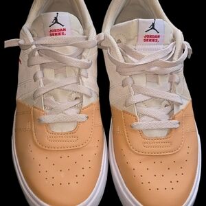 Jordan Cream and Tan Sneakers Classic Basketball Style/ Will Trade